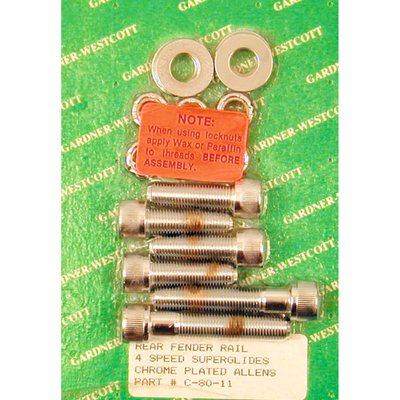 Used to mount fender struts to frame and fender to strut. No countersunk holes and no sissy bar