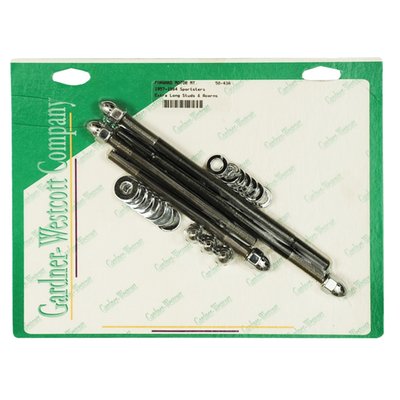 Extra long. 4 studs & 8 washer & 8 acorns