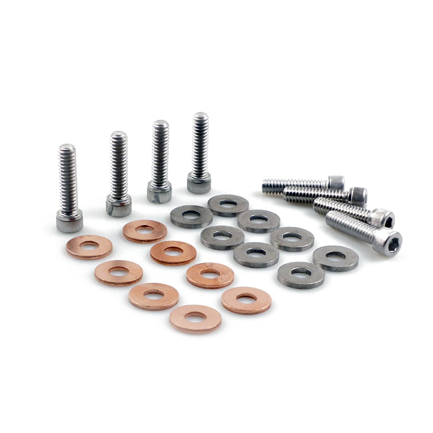 GW, rocker box top bolt kit. Allen, stainless, Polished