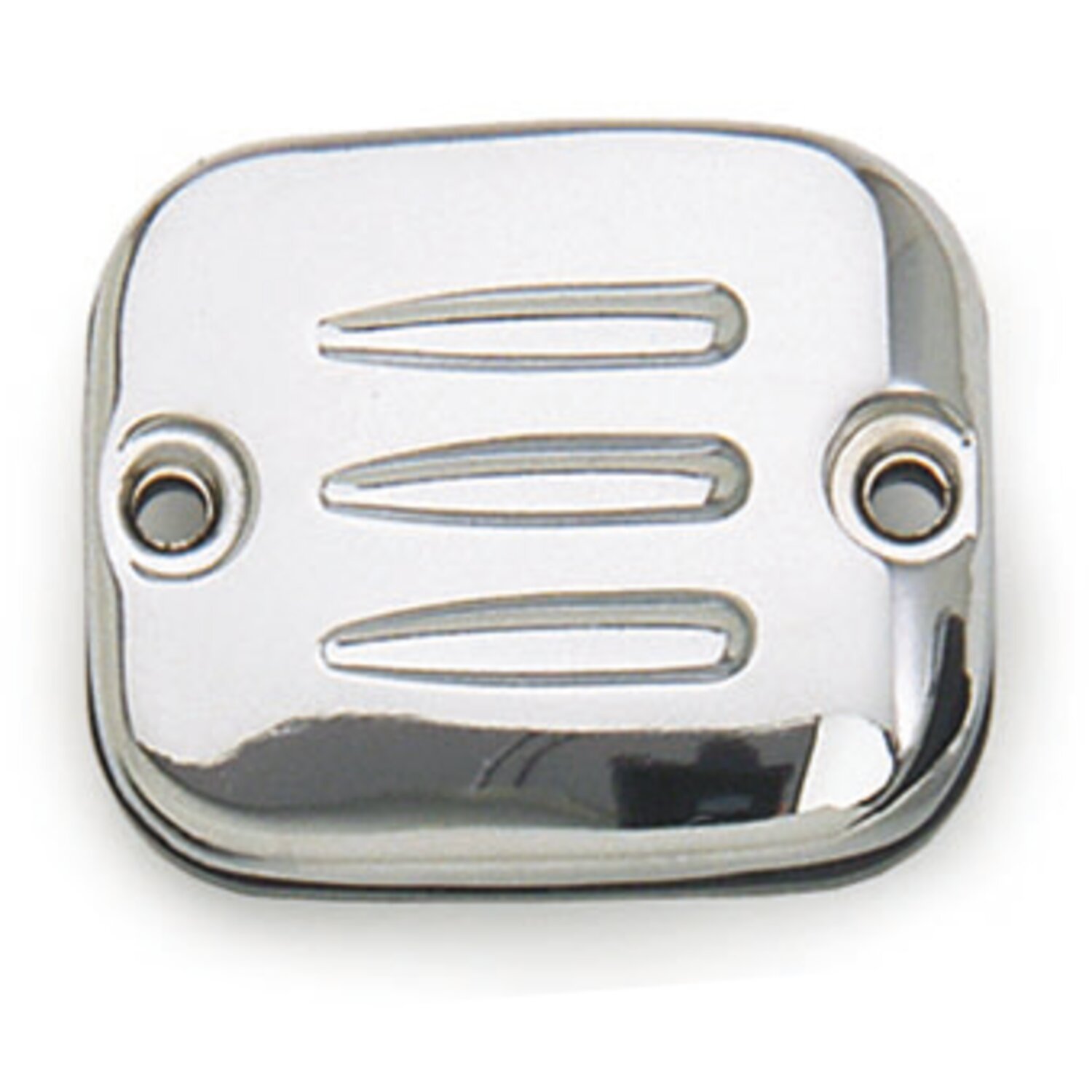 Cover, h/b master cyl. grooved. chr, Chrome