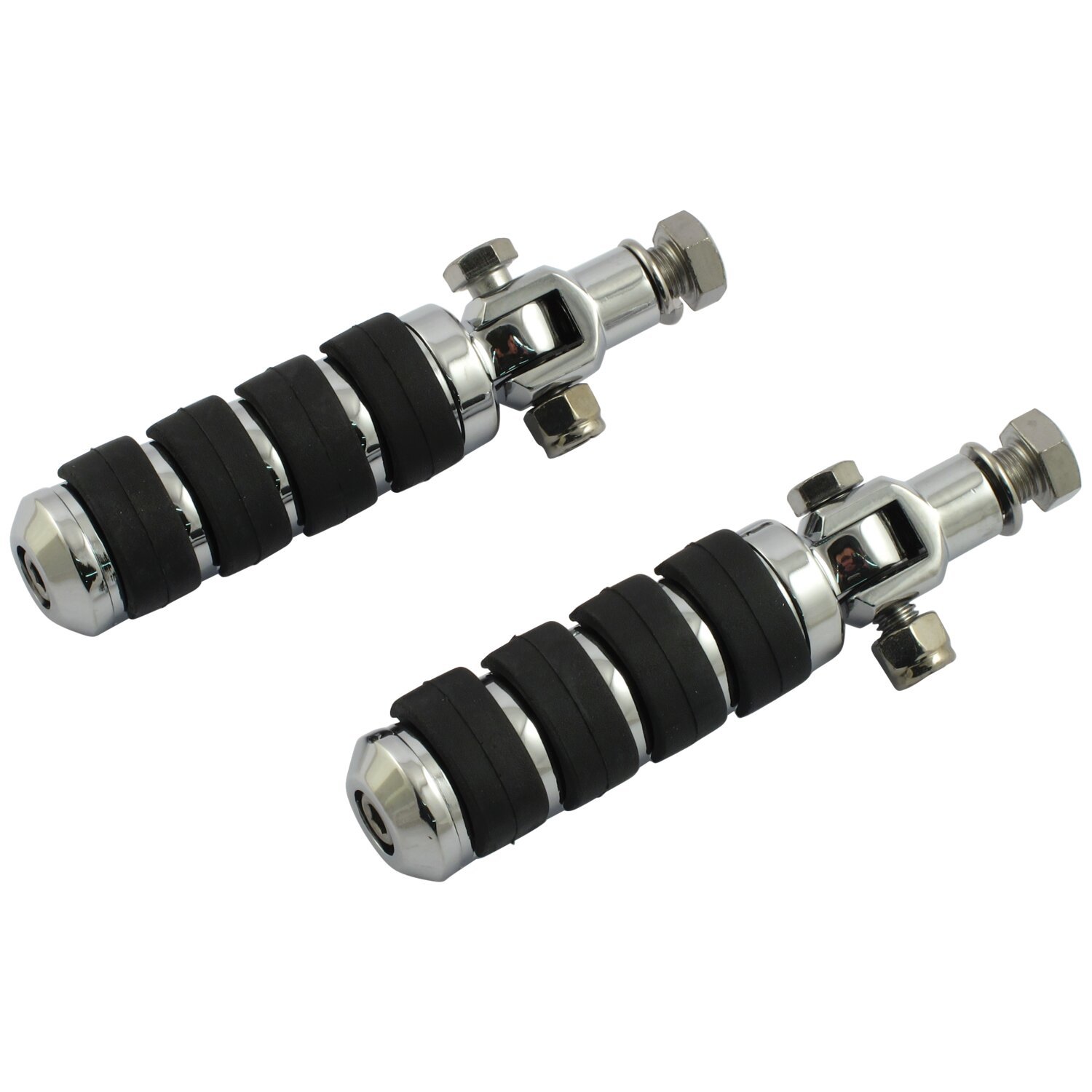 Comfort stud mount foot peg kit. 1/2-20, Chrome