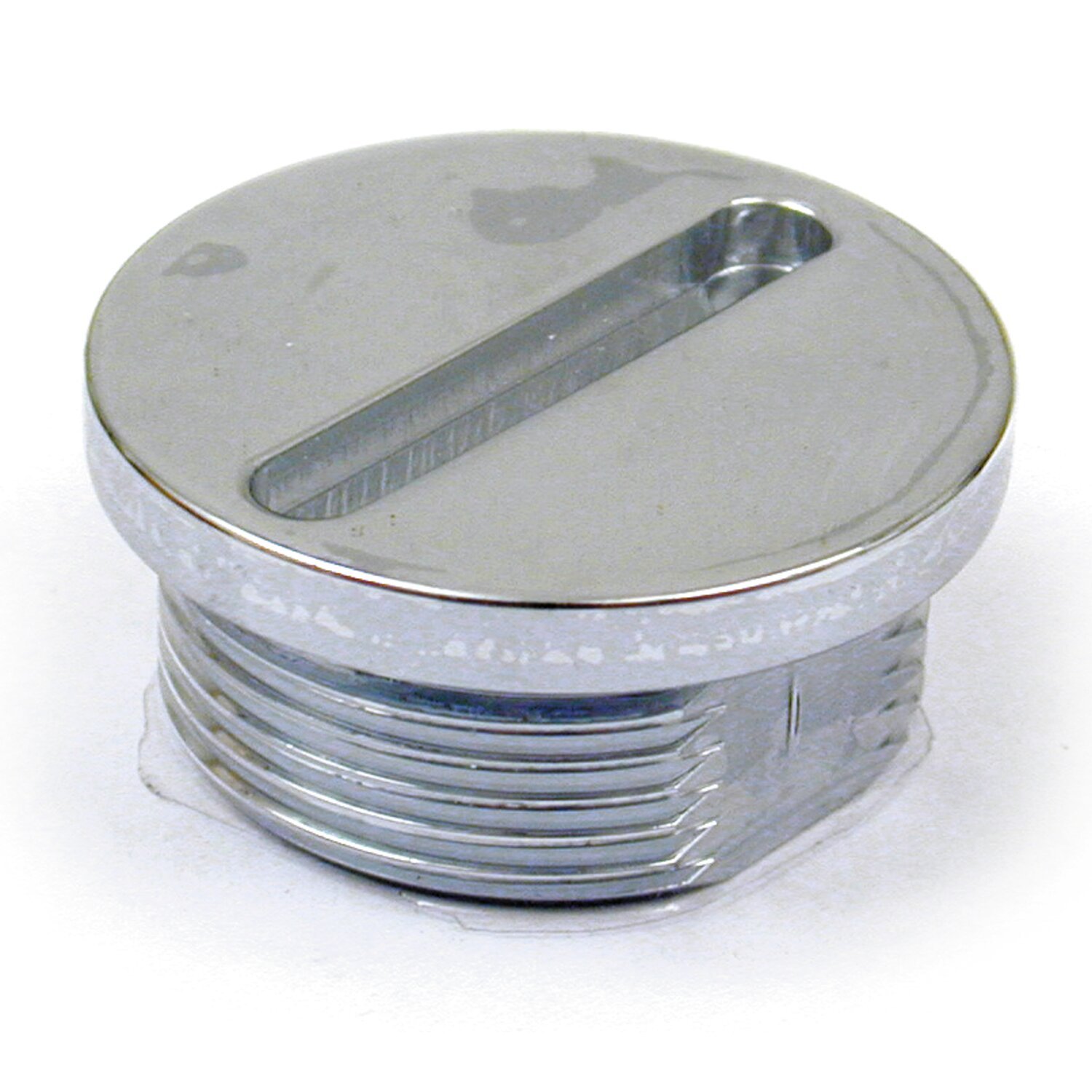 XL oil fill & clutch adj. plug, slotted, Chrome