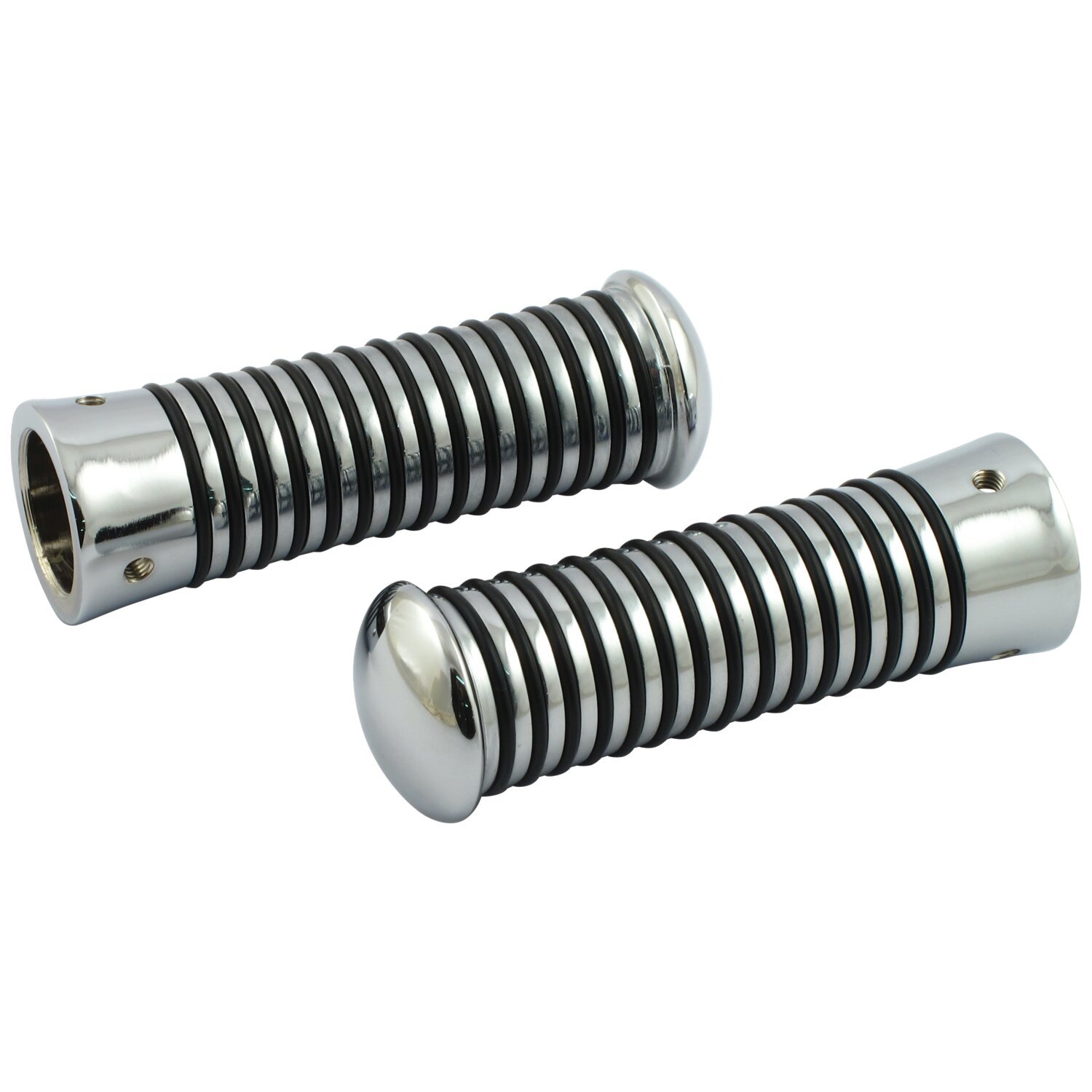 Handlebar grip set, Sundance O-ring, Black, Chrome