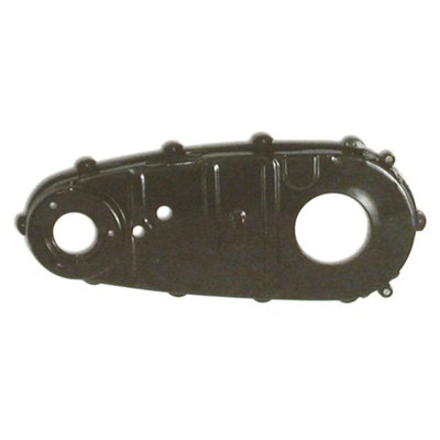 OEM style tin inner primary housing, with spacing for compensating sprocket use built-in. 
OEM replacement reference 60620-36