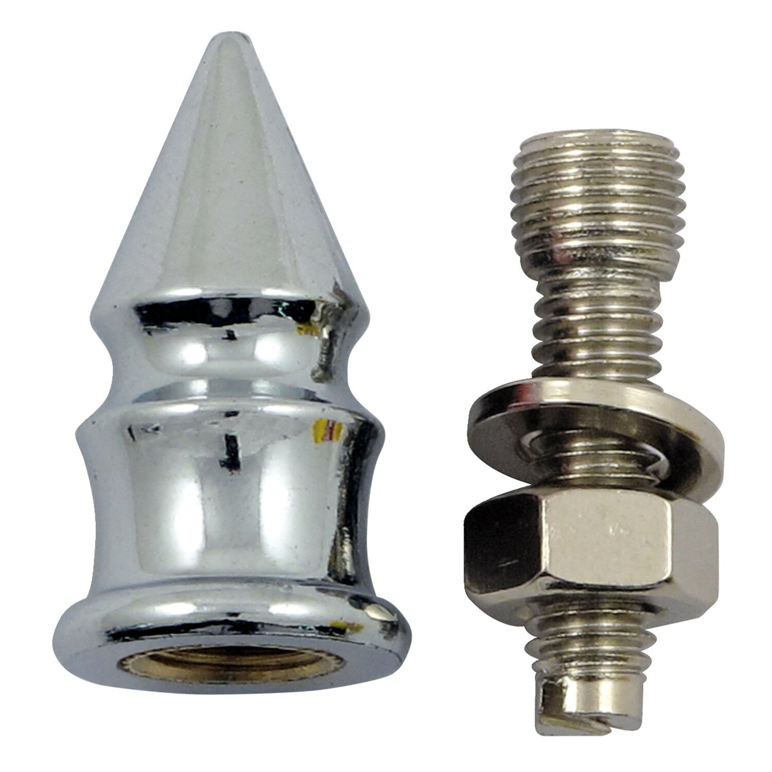 Trik Topz license plate mounts Spike, Silver, Chrome