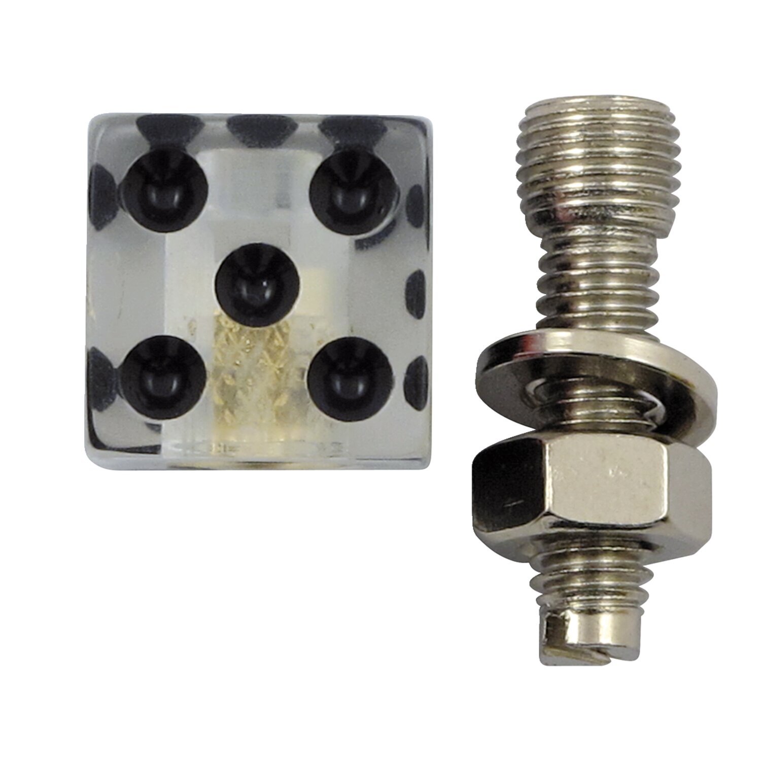Trik Topz license plate mounts Dice, White, Clear