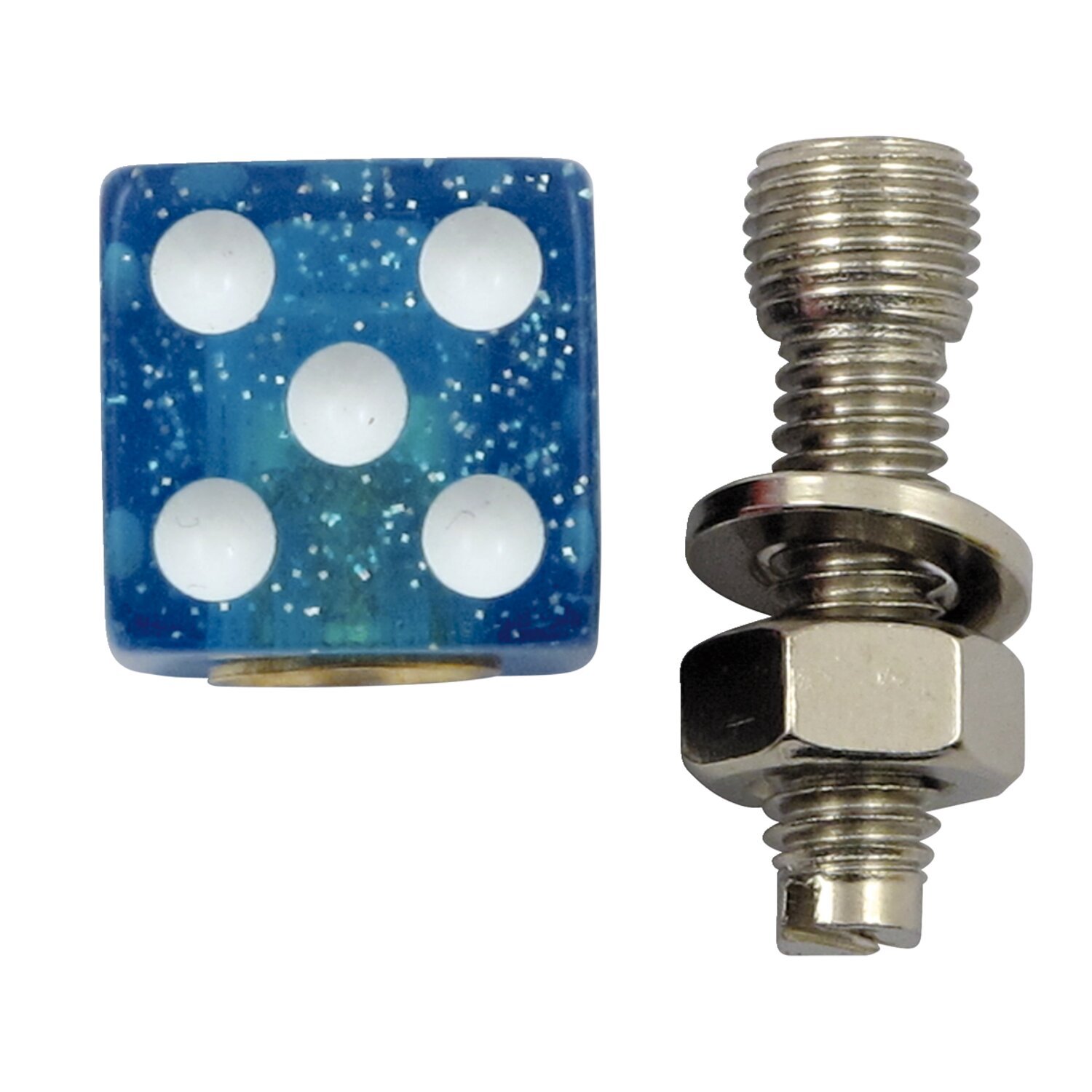 Trik Topz license plate mounts Dice, Blue, glitter Blue, Gloss