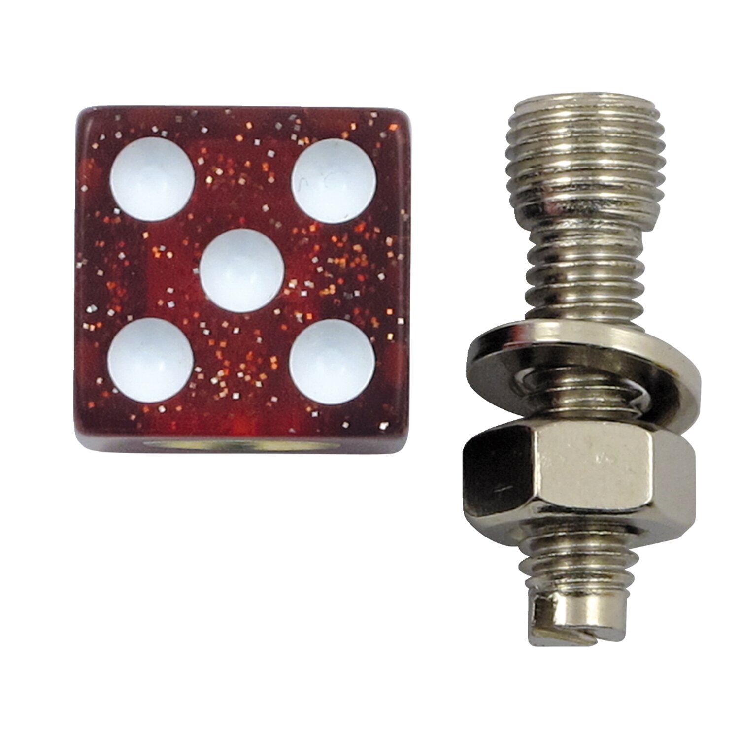 Trik Topz license plate mounts Dice, Red, glitter Red, Gloss
