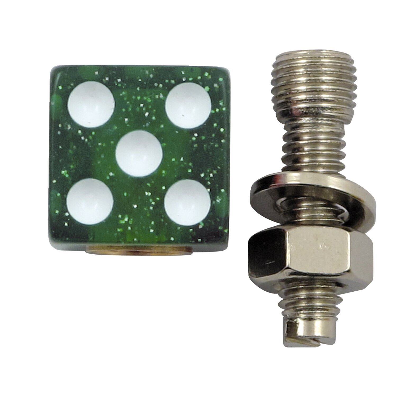 Trik Topz license plate mounts Dice, Green, glitter Green, Gloss