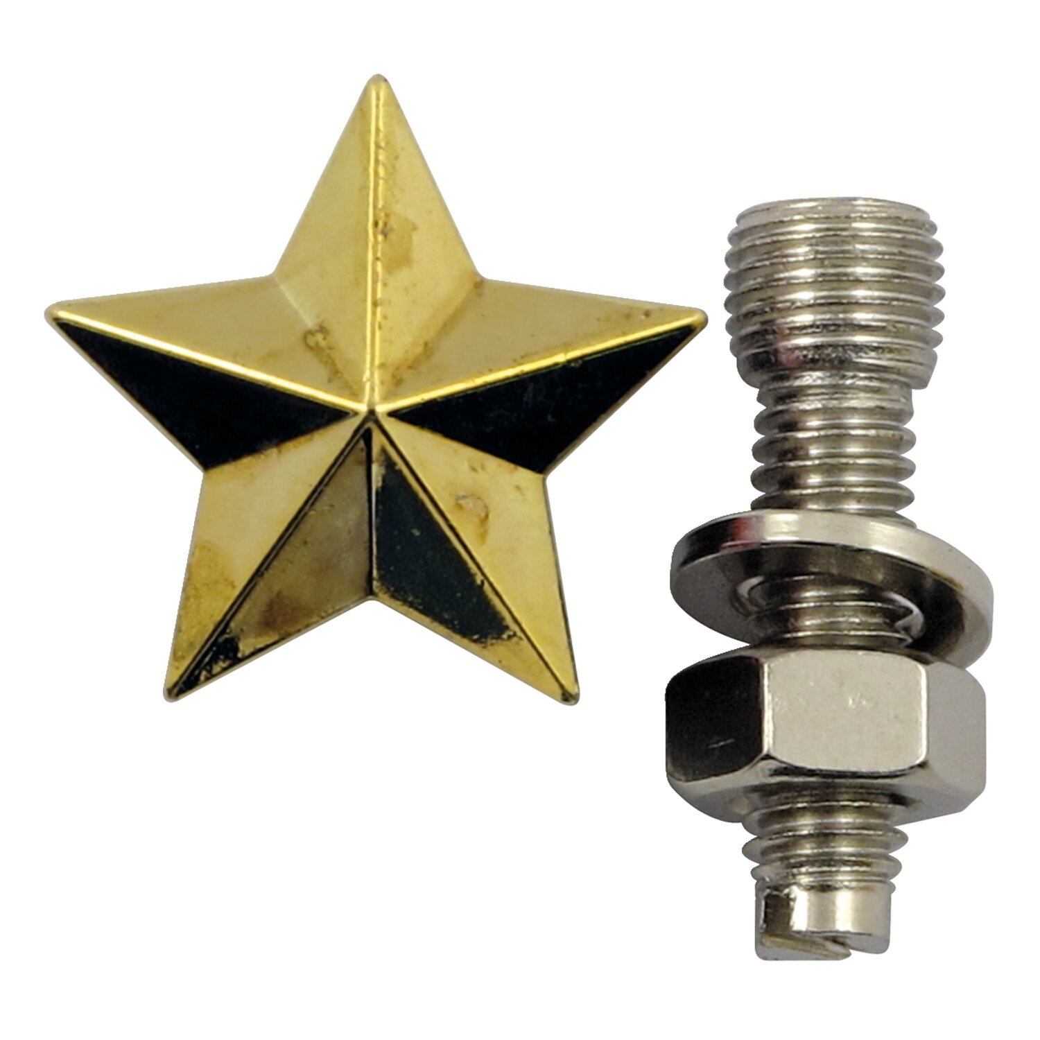 Trik Topz license plate mounts, star Gold, Gold