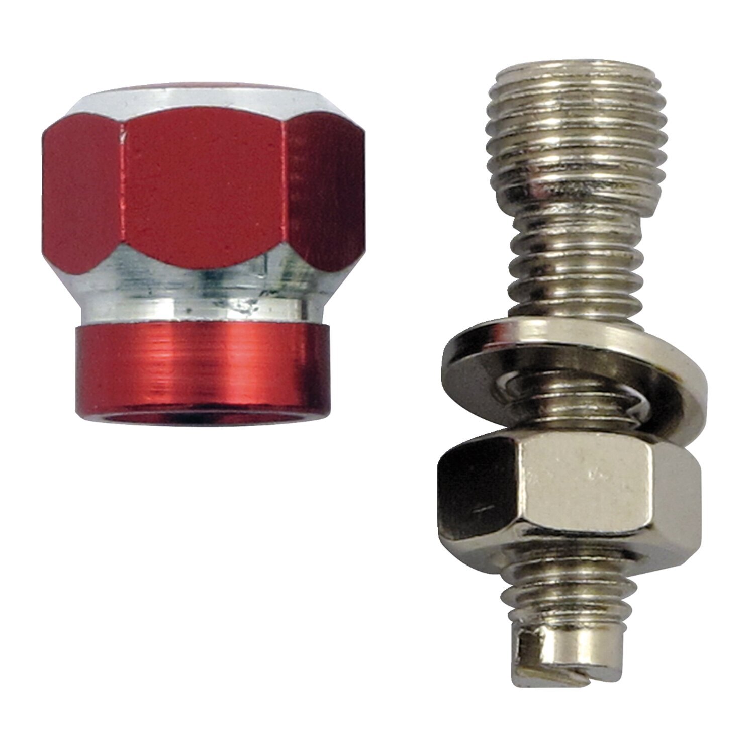 Trik Topz license plate mounts Alloy Twotone hex, Red