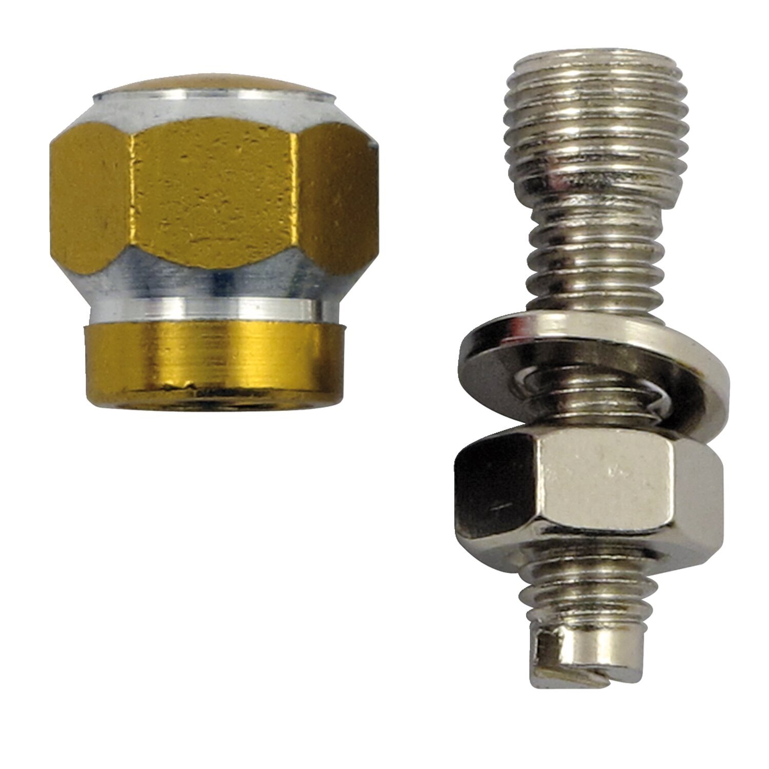 Trik Topz license plate mounts Alloy Twotone hex, Gold