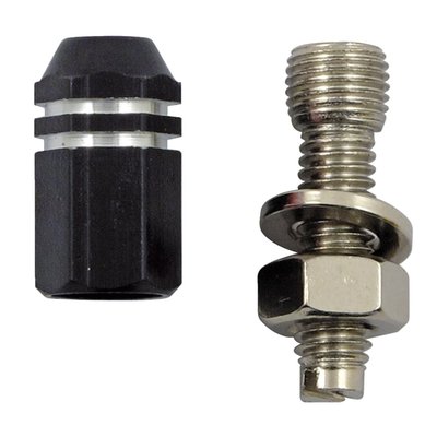 License plate mounts for those not afraid to attrack some attention. Don't forget to check out our style matching Trik Topz valve stem caps in our wheels chapter. 
Black