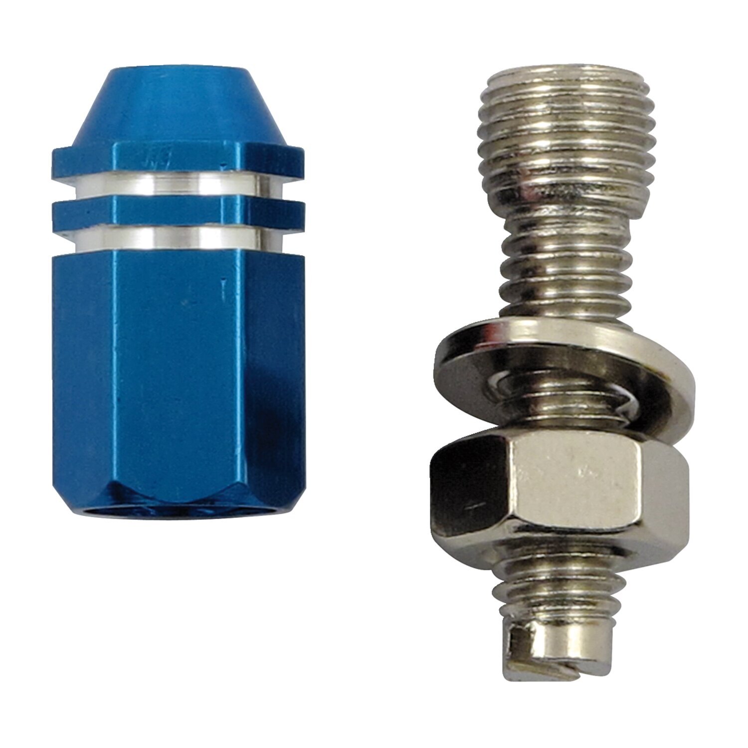 Trik Topz license plate mounts Alloy Twotone hex straight, Blue