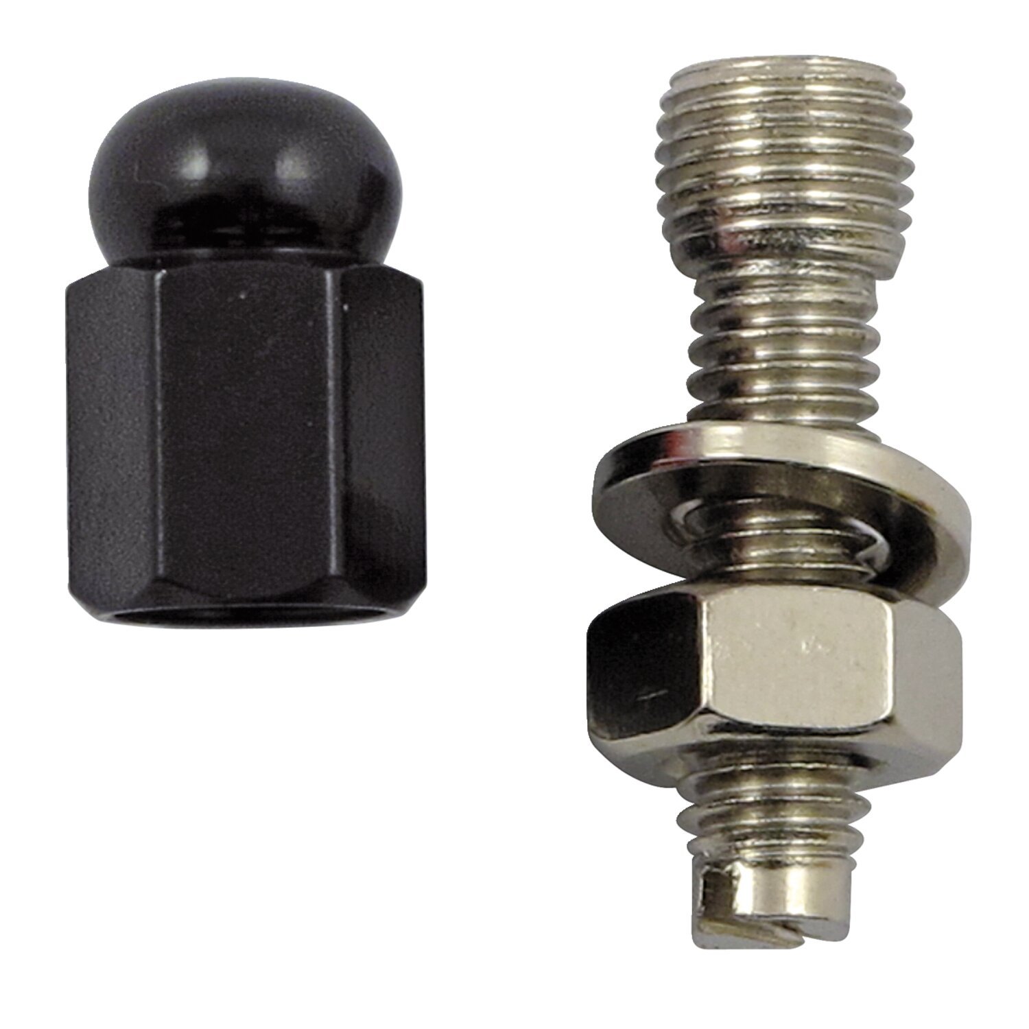 Trik Topz license plate mounts Alloy Twotone hex domed, Black
