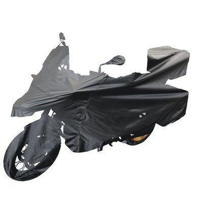 Sized to fit all Adventure-Touring bikes with and without saddlebags and top case. Manufactured from 100% Tri-Max® polyester, maximum UV protection.  Exclusive Perma-Venting® system minimizes condensation. Snug elastic hem and quick release belly strap secures cover to the bike. Including one-inch grommets at front wheel for cable lock. Soft windshield liner protects against scratching. Packed in free compression bag for the ultimate in compact storage. 
 
