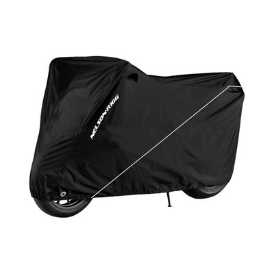 Sized to fit most spork bikes 300cc-1400cc. 100% waterproof Tri-Max polyester with taped seams, maximum UV protection, highly reflective stripe along the sides and back and packed in free compression bag for compact storage. Features heat resistant panels for all sport bikes, with high or low exhaust system.  Exclusive Perma-Venting® system minimizes condensation.  Snug elastic hem and quick release belly strap secures cover to the bike. Including one-inch grommets at front wheel for cable lock. Soft windshield liner protects against scratching.
