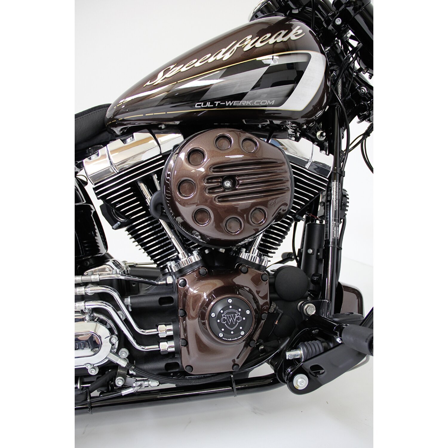 Cult-Werk, air cleaner cover Slotted, Black, Matte