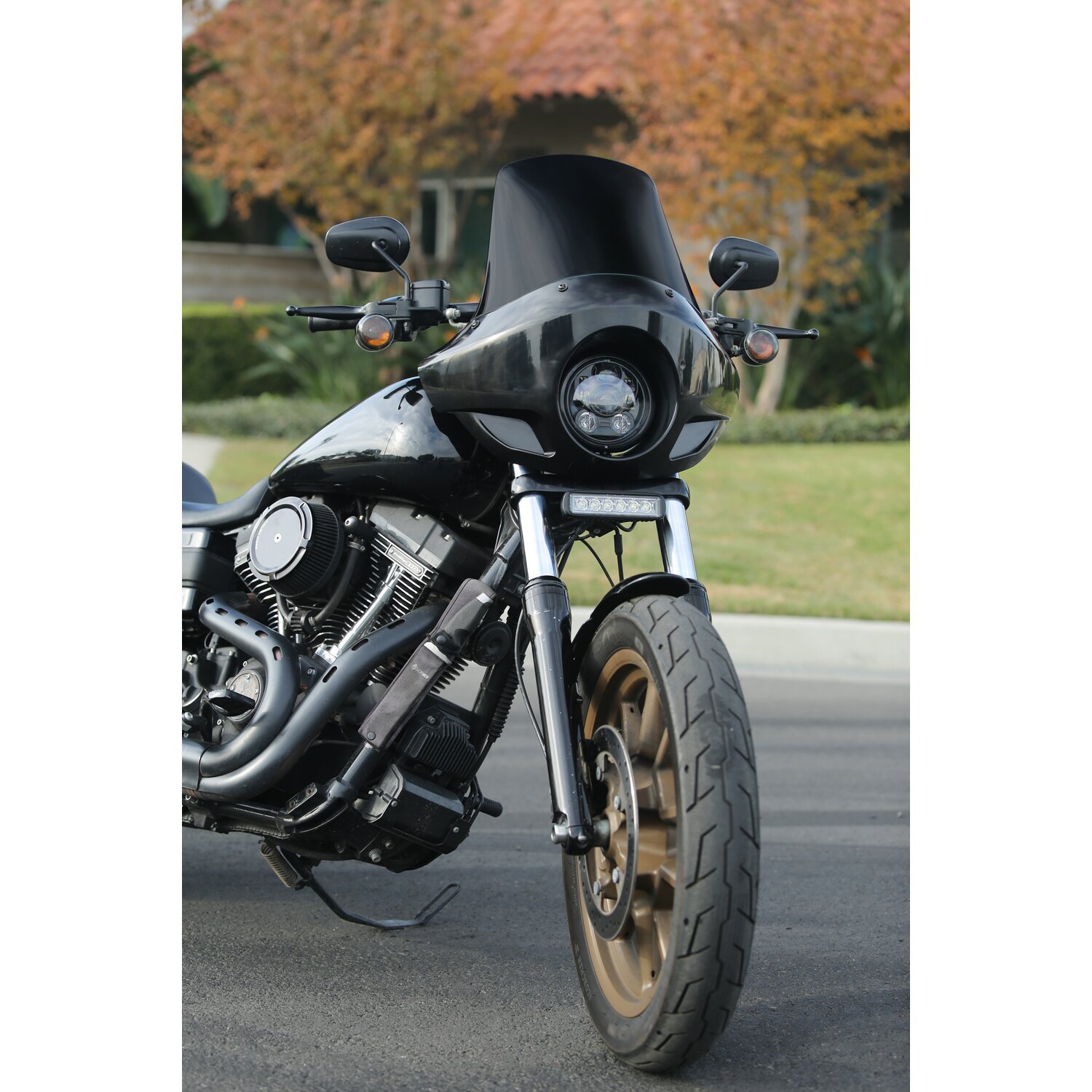 Burly Club fairing tall ABS, Black