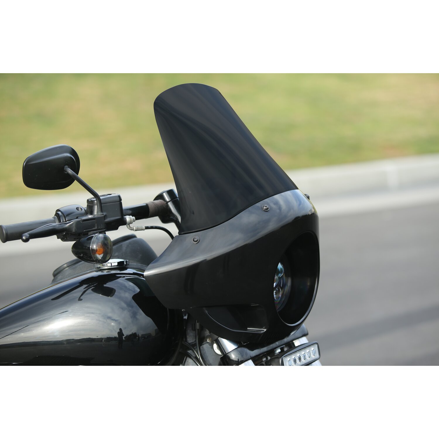 Burly Club fairing tall ABS, Black