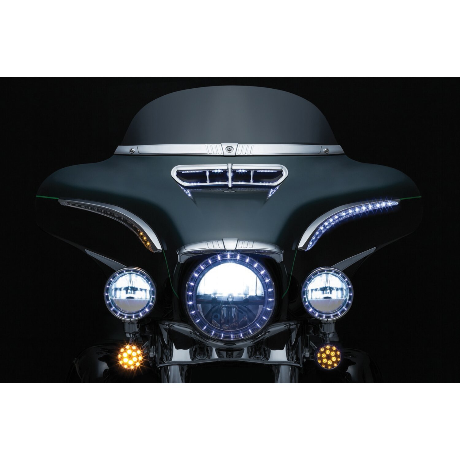 Kuryakyn, LED lighted bat lashes, Chrome
