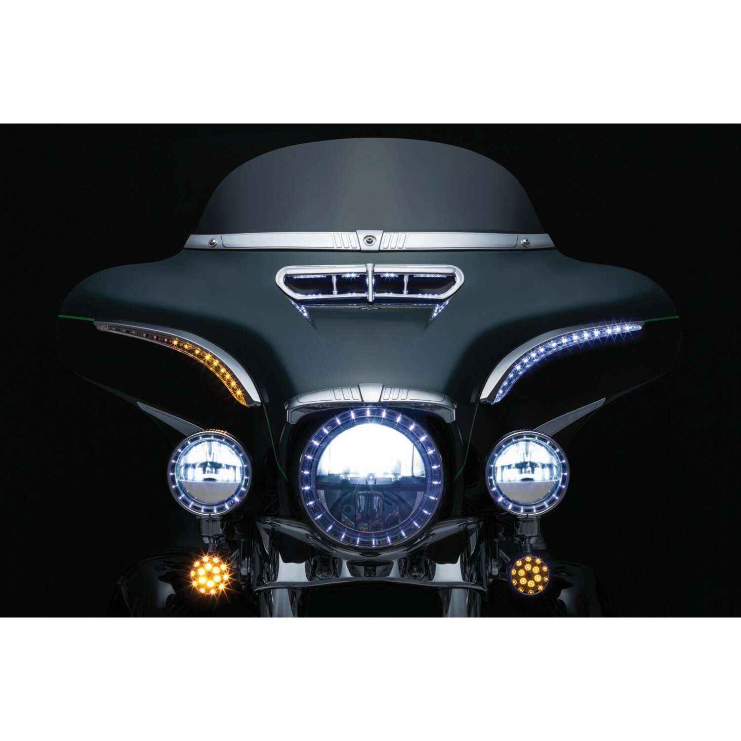 Kuryakyn, LED lighted bat lashes, Chrome