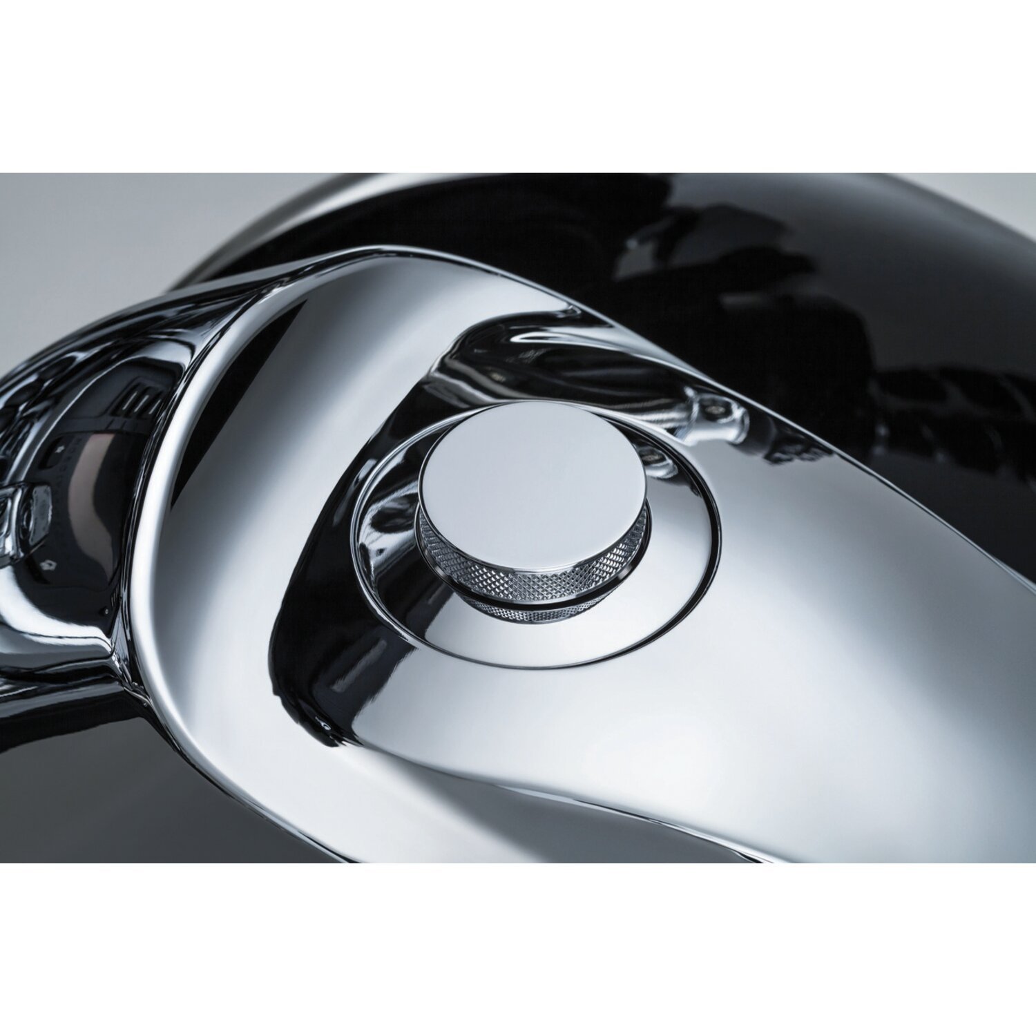 Kuryakyn, flush mount Pop-Up gas cap, Chrome