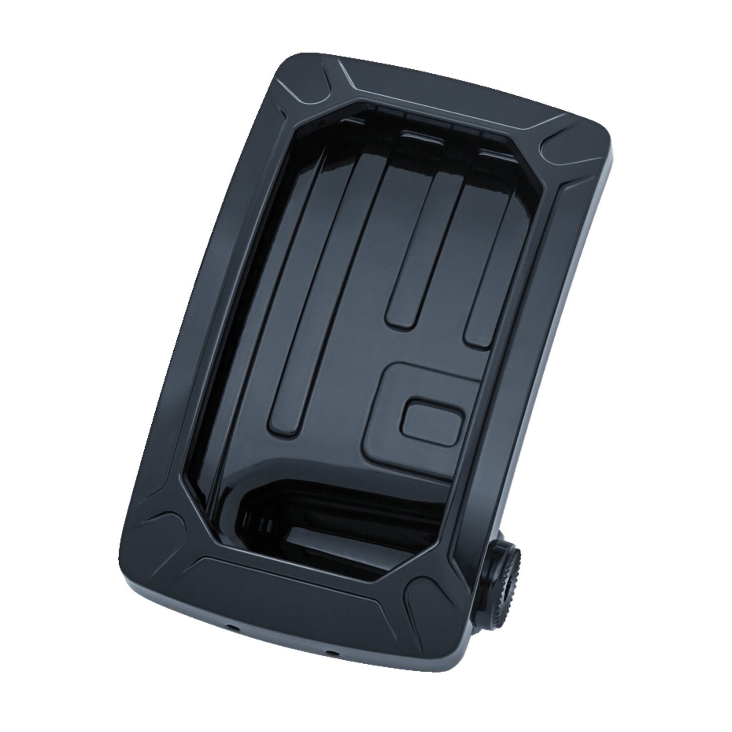 Kuryakyn, Nova curved license plate holder, vertical, Black, Gloss