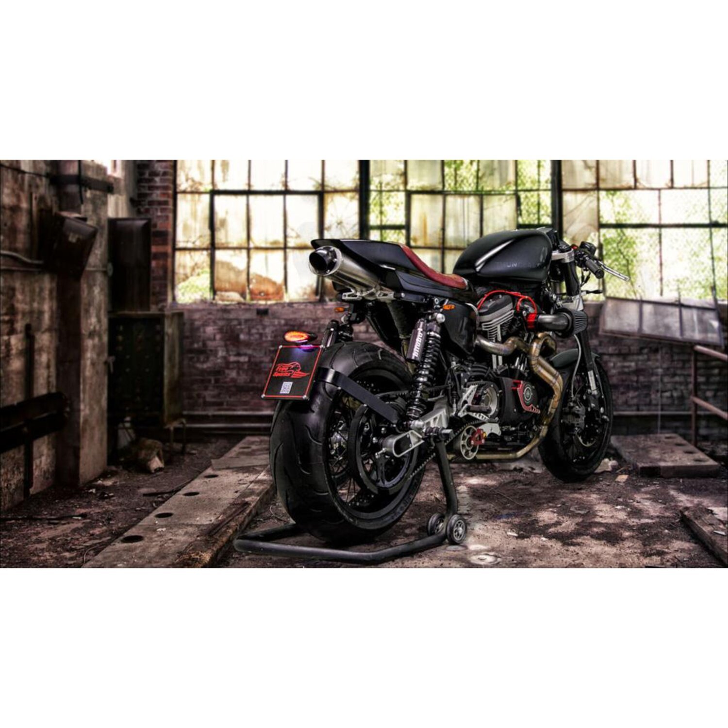 Free Spirits, Sportster license plate bracket kit, Black