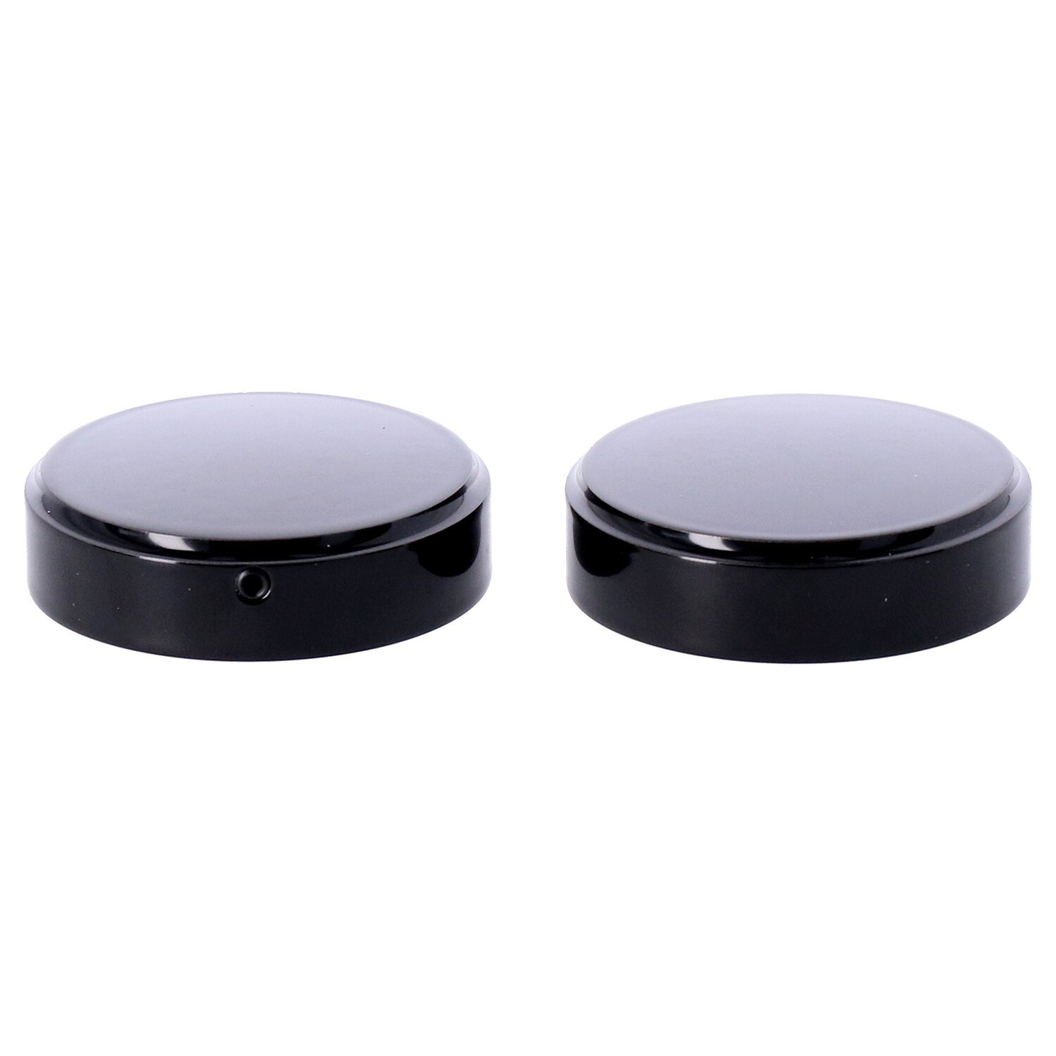 Cult-Werk, 2-piece fork tube cap bolt cover kit, Black, Gloss