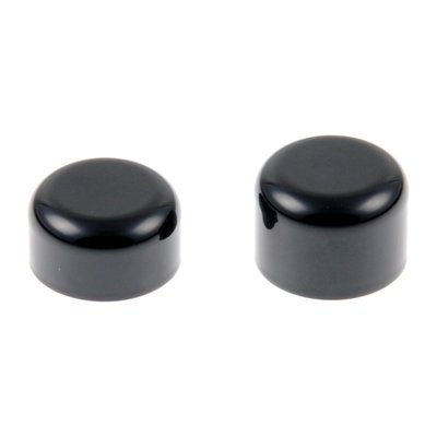 Manufactured from CNC machined aluminum. Covers the wheel nut on the right side and the axle-end on the other side of the wheel. Installs with a set-screw for clean optics. Gloss black powder coated finish.