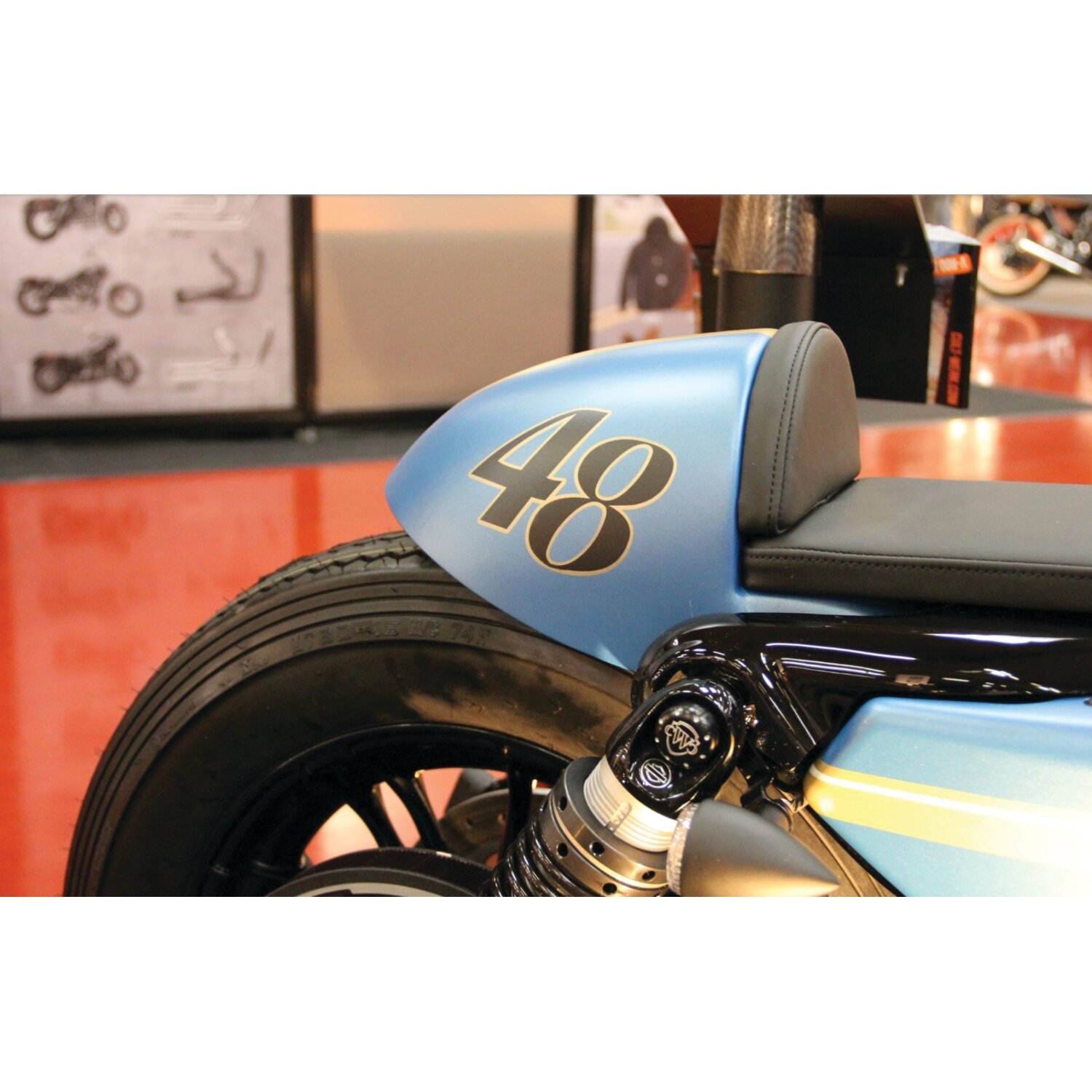 Cult-Werk, cafe racer tail section. Incl. fender & seat, Black, Matte