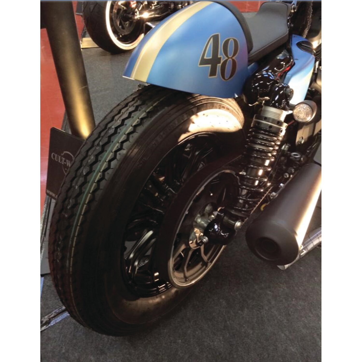 Cult-Werk, cafe racer tail section. Incl. fender & seat, Black, Matte