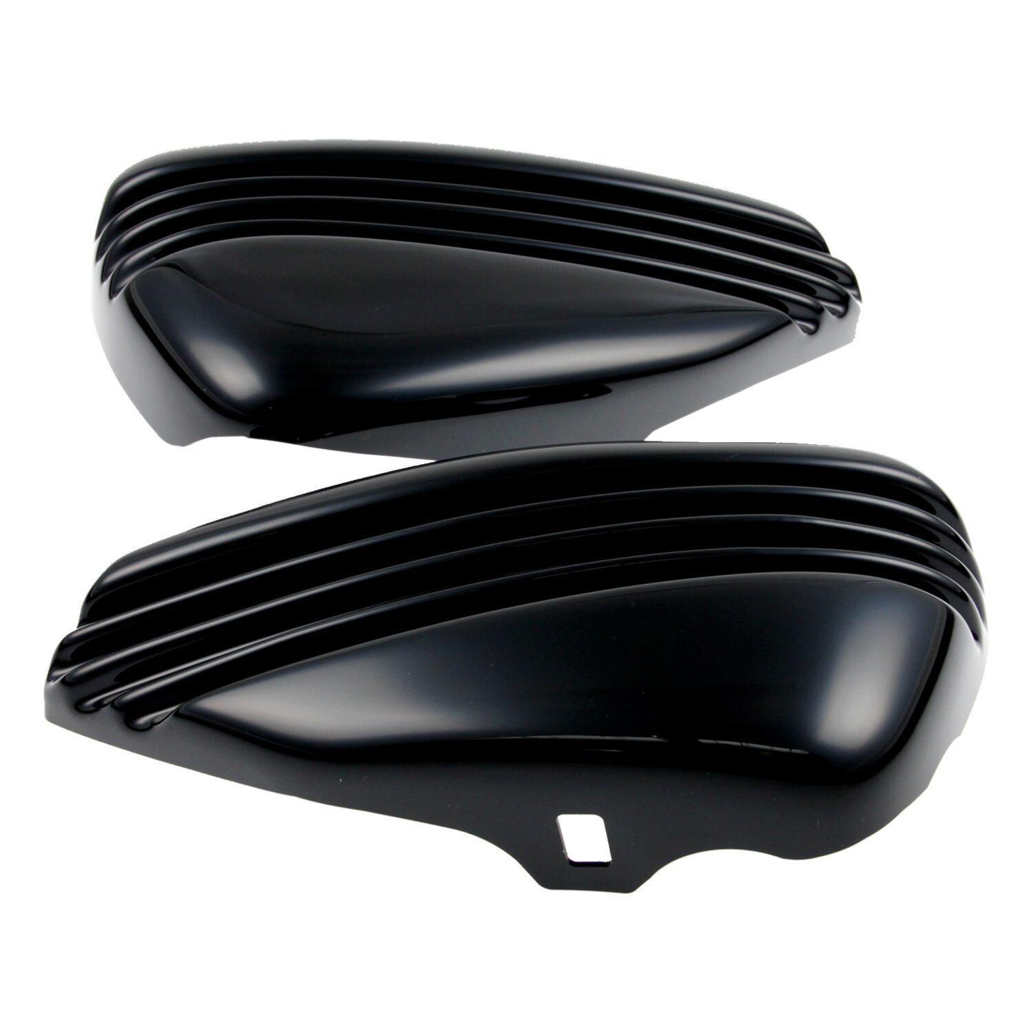 Cult-Werk, 'Bobber' side cover set, Black, Gloss