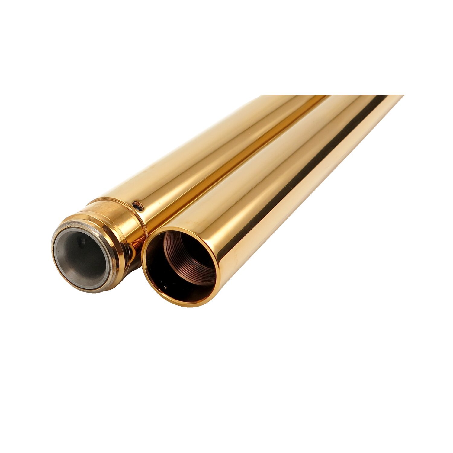 CC Eng. 41mm fork tubes, TNC gold. 20-1/4" OAL, Polished