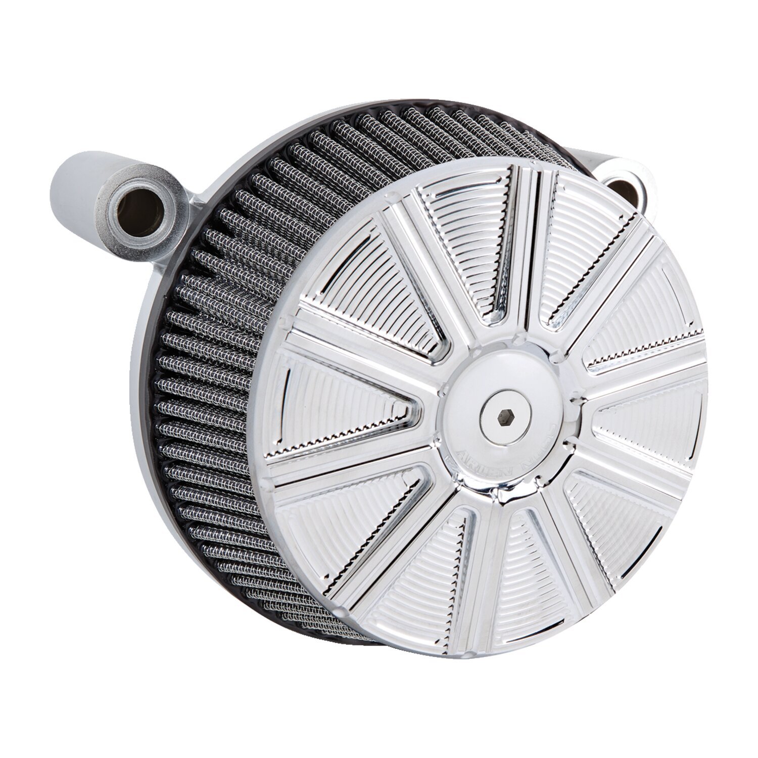Arlen Ness, Stage 1 Big Sucker air cleaner kit. 10-Gauge chr, Black, Chrome