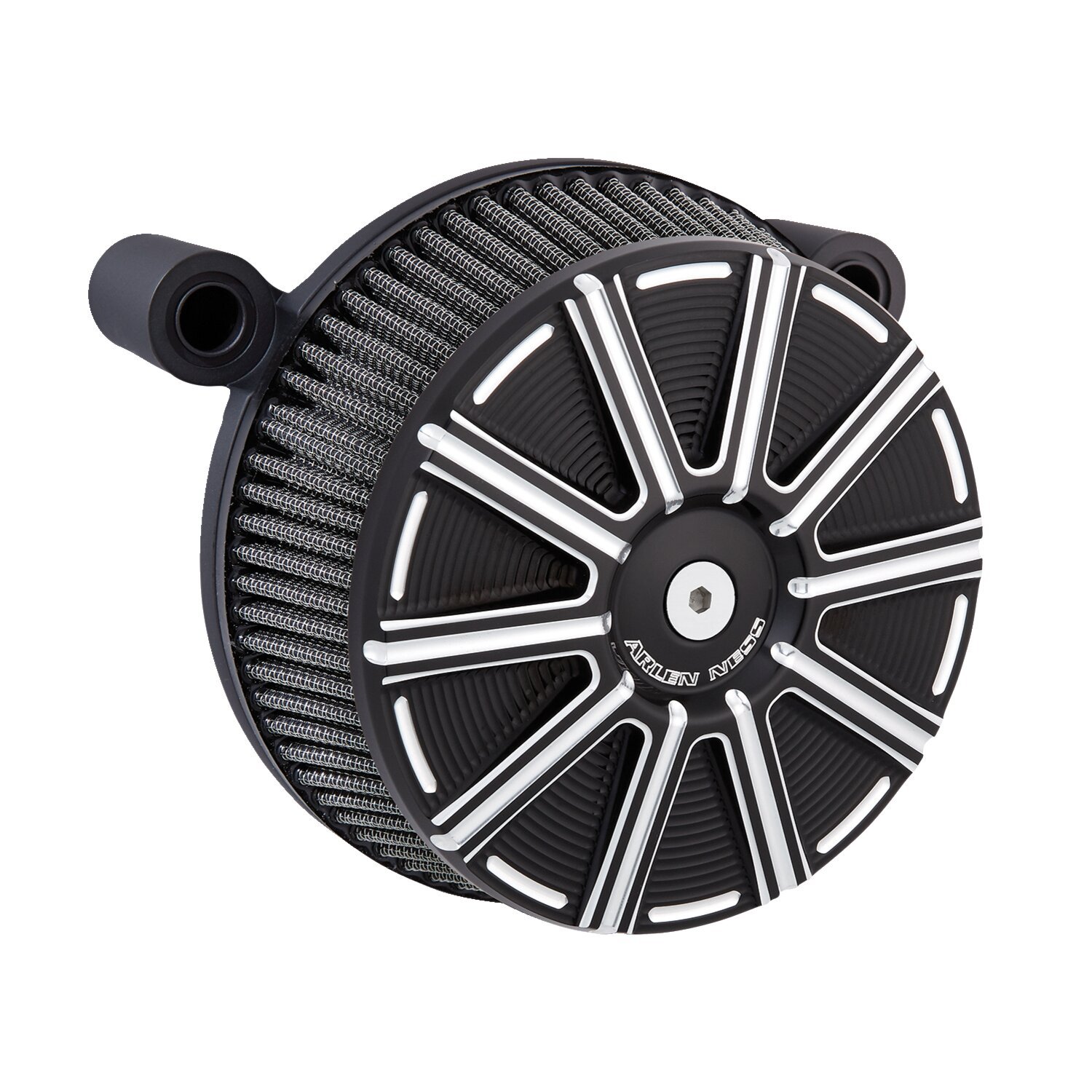 Arlen Ness, Stage 1 Big Sucker air cleaner kit. 10-Gauge B, storm grey black tracker
