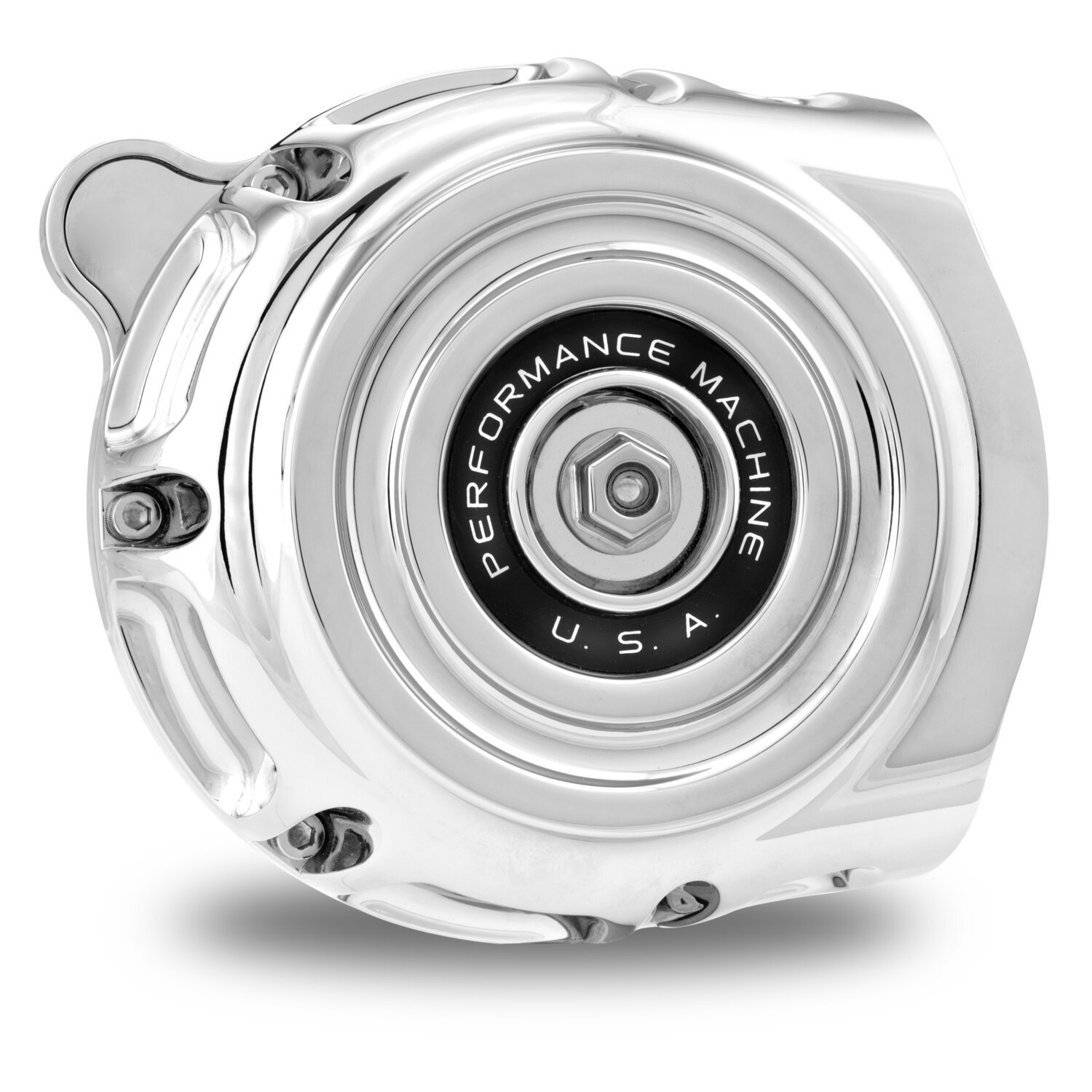 PM, 'vintage' air cleaner kit, Silver, Chrome