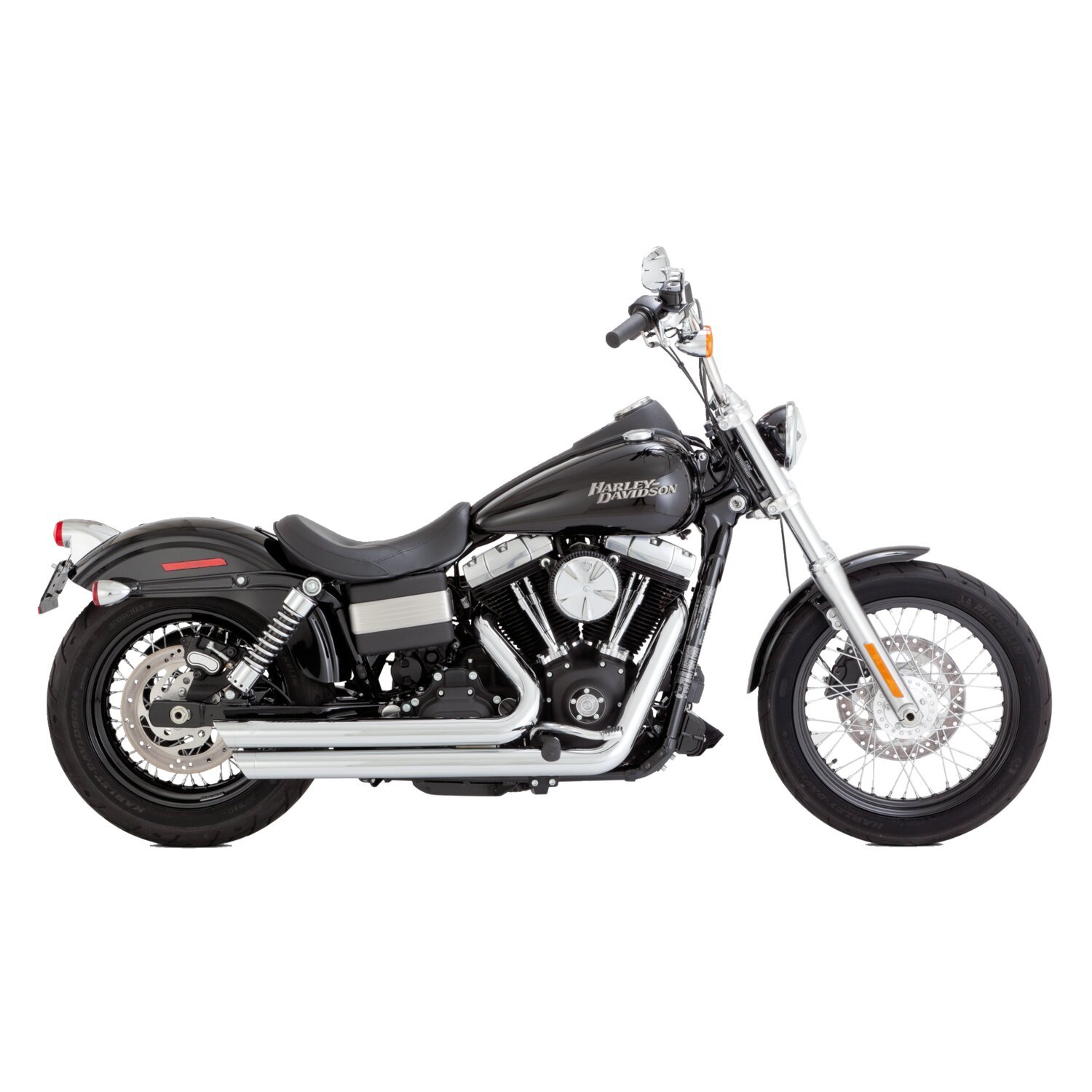 Vance & Hines, 2 1/2" big shots staggered, Chrome