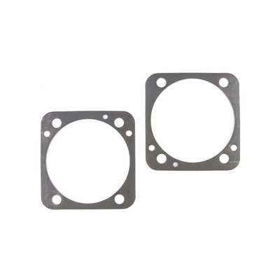 Front & rear gasket for one engine. .020" thick SLS (Single Layer Steel), a non-embossed steel core with a .001" thick coating of heat resistant nitrile rubber on both sides.