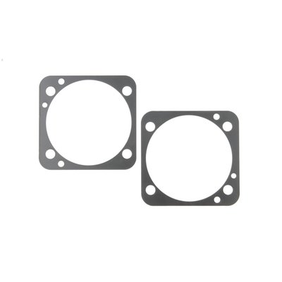 Front & rear gasket for one engine. .010" thick SLS (Single Layer Steel), a non-embossed steel core with a .001" thick coating of heat resistant nitrile rubber on both sides.