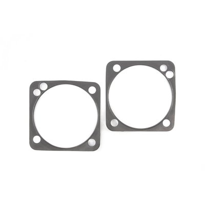 Front & rear gasket for one engine. .020" thick SLS (Single Layer Steel), a non-embossed steel core with a .001" thick coating of heat resistant nitrile rubber on both sides.