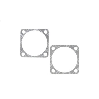 Front & rear set. .020" thick fiber, a premium hi-temperature, hi-density creep resistant material that requires no re-torquing, no additional sealants, is fuel resistant and asbestos free. OEM replacement reference 16774-21 (old 46-21). 
