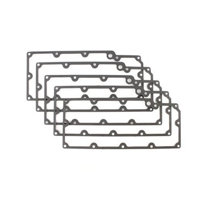 AFM (Aluminum Foamet Material). OEM replacement reference 26077-93. 
Cometic's AFM gaskets have an aluminum core with a chemically blown, compounded nitrile synthetic thin foam-like rubber layer bonded to both sides. Temperature resistant to over 250°F (122°C). AFM rubber has a 85% recovery while maintaining strong torque retention. Re-torqueing, gasket sealers or silicone beads are not required.