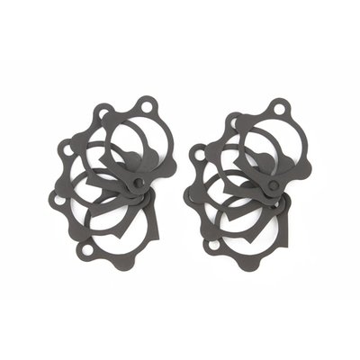 .032" AFM. (Aluminum Foamet Material). OEM replacement reference OEM replacement reference 31488-81, 31488-81A, 31488-81B, 31488-81C. 
Cometic's AFM gaskets have an aluminum core with a chemically blown, compounded nitrile synthetic thin foam-like rubber layer bonded to both sides. Temperature resistant to over 250°F (122°C). AFM rubber has a 85% recovery while maintaining strong torque retention. Re-torqueing, gasket sealers or silicone beads are not required.