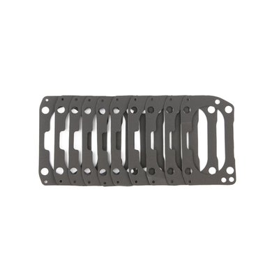 AFM (Aluminum Foamet Material). Induction module to air cleaner backing plate. OEM replacement reference 29368-99. 
Cometic's AFM (Aluminum Foamet Material) gaskets are made with an aluminum core with a chemically blown, compounded nitrile synthetic thin foam-like rubber layer bonded to both sides. Temperature resistance of over 250°F (122°C). AFM rubber has a 85% recovery while maintaining strong torque retention. Re-torqueing, gasket sealers or silicone beads are not required. 
Note: will not fit 1999 Touring with Magneti-Marelli fuel injection.