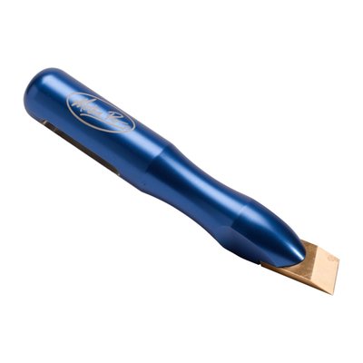 Comes with a billet aluminum handle, brass and steel blades. Used to remove old gaskets, adhesives ect. Blades can be stored in the handle.