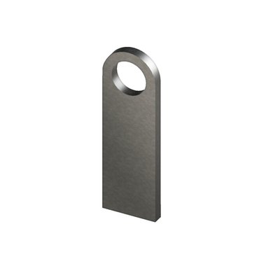 laster cut S235 JR3 steel, 6mm thick; B= 32 mm / L= 100  mm for single grommet