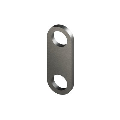 laster cut S235 JR3 steel, 6mm thick; B= 32 mm / L= 90  mm for dual grommet