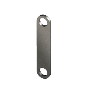 laster cut S235 JR3 steel, 6mm thick; B= 32 mm / L= 155  mm for dual grommet